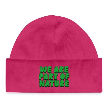 we are part of nature - Baby Organic Beanie - white - Front