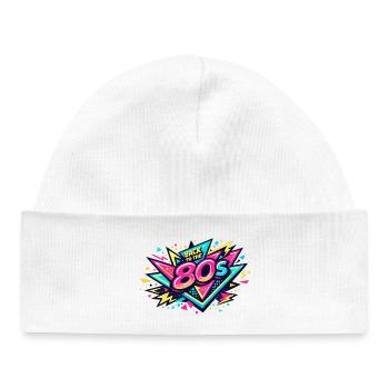 Back to the 80s Neon Burst - Baby Organic Mütze - Weiß - Vorne