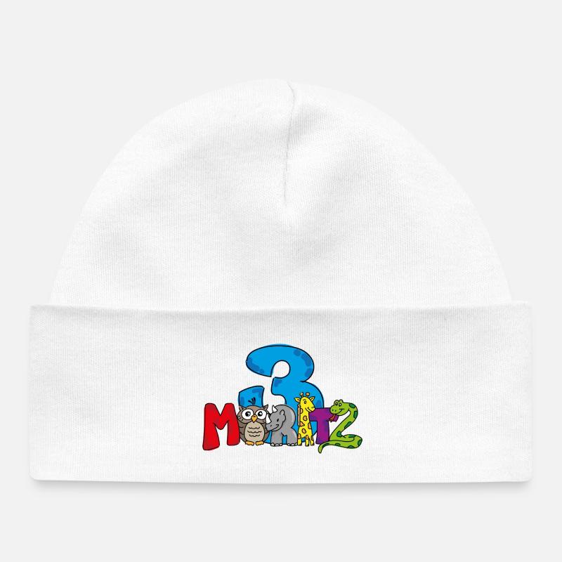 3e anniversaire de Moritz - Bonnet bébé bio - blanc