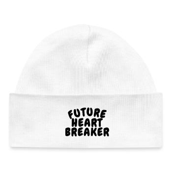 Future Heart Breaker Baby Kids Shirt mignonne et drôle - Bonnet bébé bio - blanc - Devant
