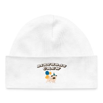 Birthday Crew - Baby Organic Mütze - Weiß - Vorne