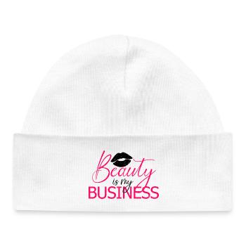 Beauty Is My Business Make Up Artist MUA Salon - Baby Organic Beanie - white - Front