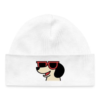Cooler Dackel Brille Chef - Baby Organic Beanie - white - Front