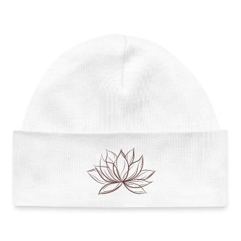 lotus flower - Baby Organic Beanie - white - Front