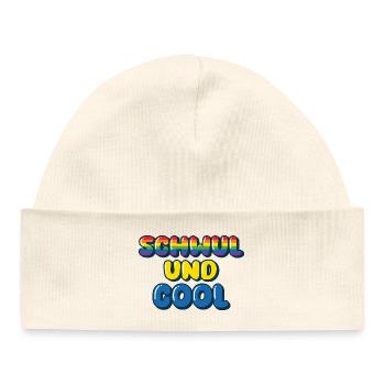 Schwul und Cool / CSD, Pride design - Baby Organic Mütze - Weiß - Vorne