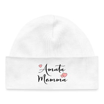 Italien Geliebte Mama - Baby Organic Mütze - Weiß - Vorne