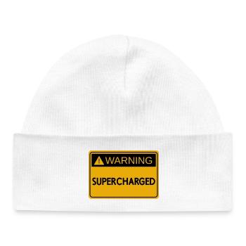 USDM sticker - SUPERCHARGED - Bonnet bébé bio - blanc - Devant