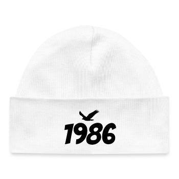 1986 Born Eagle Retro Vintage Birthday Vintage - Baby Organic Beanie - white - Front