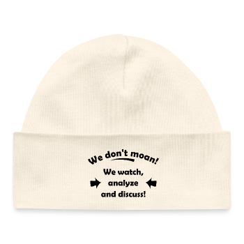 Funny sayings complain - Baby Organic Beanie - white - Front