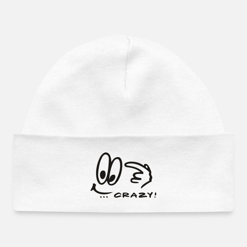 Crazy Comic - Baby Organic Mütze - Weiß