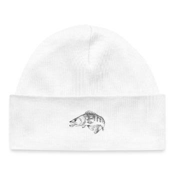 pike-perch - Baby Organic Beanie - white - Front