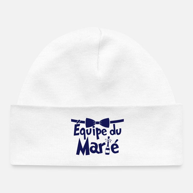 equipe du marie - Bonnet bébé bio - blanc