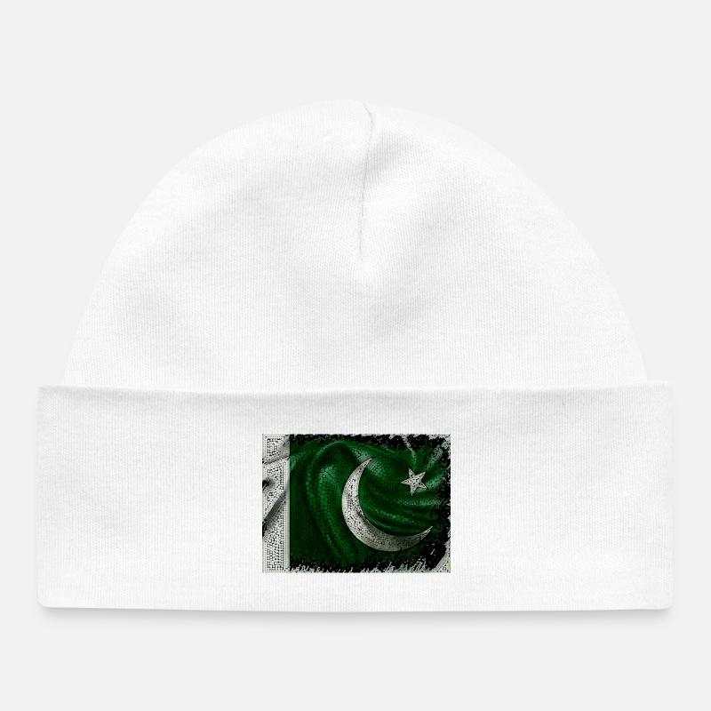 Drapeau pakistanais - Bonnet bébé bio - blanc
