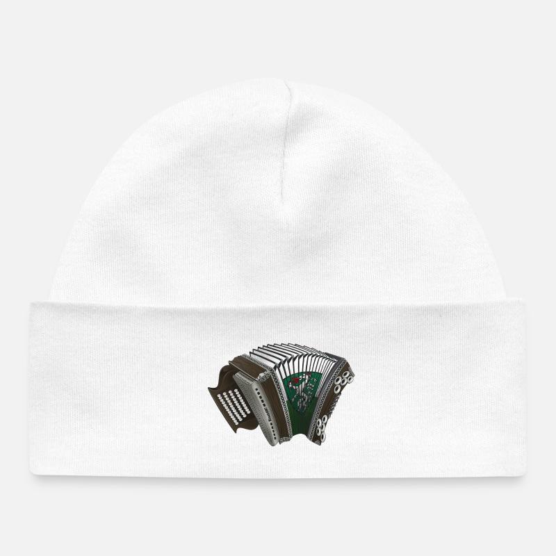 Styrian Harmonica - Styria | ZiachON! - Baby Organic Beanie - white