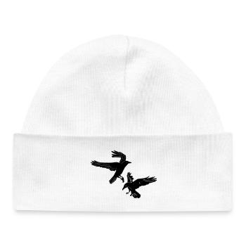Two rafts Hugin and Munin - Baby Organic Beanie - white - Front