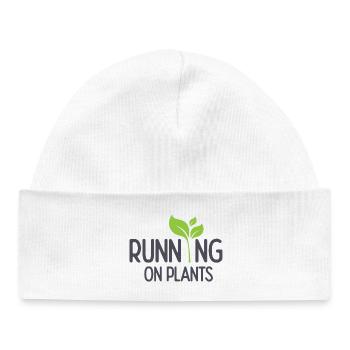 Running On Plants - Baby Organic Beanie - white - Front