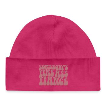 Somebody's Fine Ass Fiancée Bride To Be Engagement - Baby Organic Beanie - white - Front