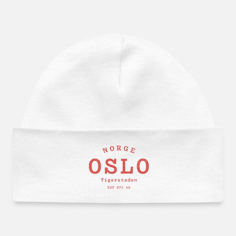 Oslo Tigerstaden Emblème 872AD - Bonnet bébé bio - blanc
