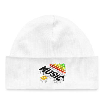 Play The Music | Isometric Music Illustration - Baby Organic Beanie - white - Front