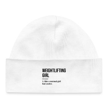 Weightlifting - Baby Organic Beanie - white - Front