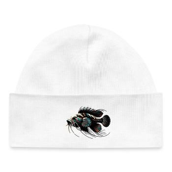 Aquarium catfish, antenna catfish, minimalist - Baby Organic Beanie - white - Front