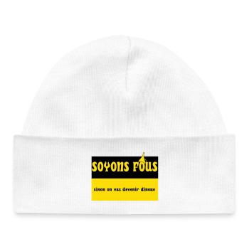Let's be crazy - Baby Organic Beanie - white - Front