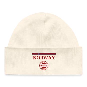 Drapeau norvégien - Bonnet bébé bio - blanc - Devant