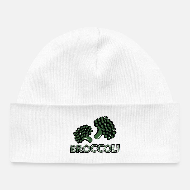 Mangez vos légumes verts ! - Bonnet bébé bio - blanc