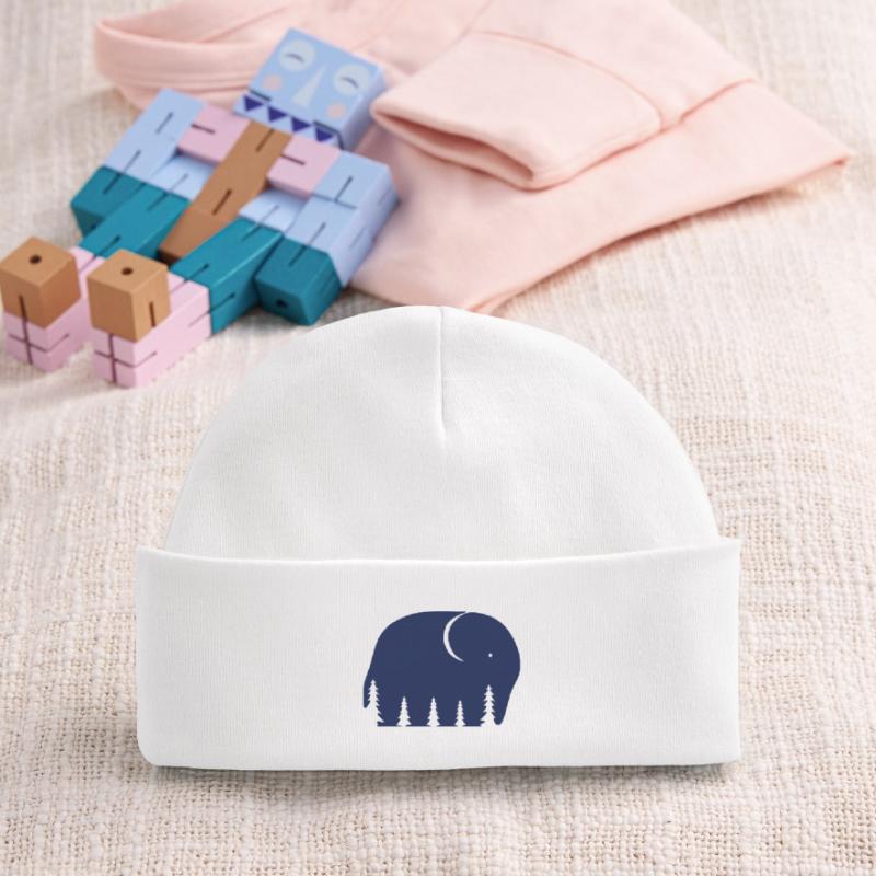 Ein Elefant oder ein Wald in dieser Fun Optical Illusi Baby Organic Mütze