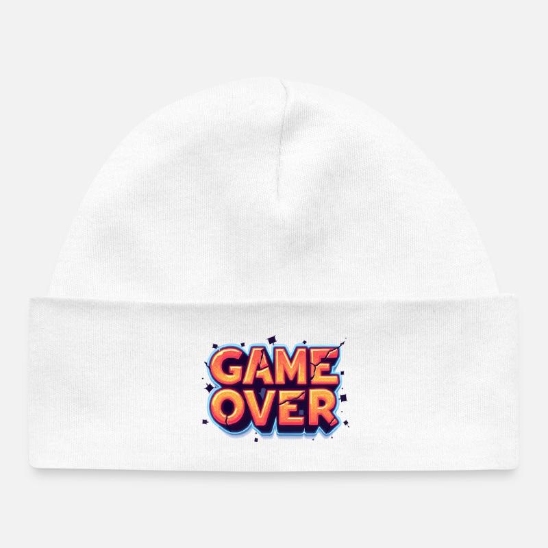 Game Over - Baby Organic Mütze - Weiß