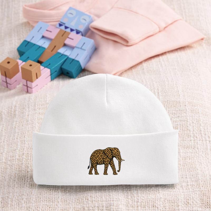 Leopard Elephant Pattern Baby Organic Beanie