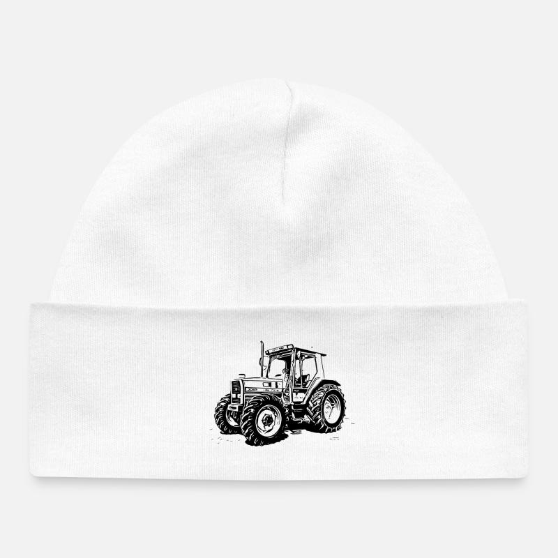 Force des champs noirs - Bonnet bébé bio - blanc