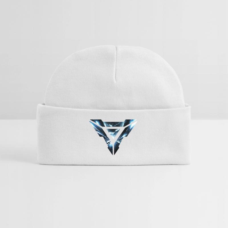 Futuristic Cyber Realm Triangular Design Baby Organic Beanie