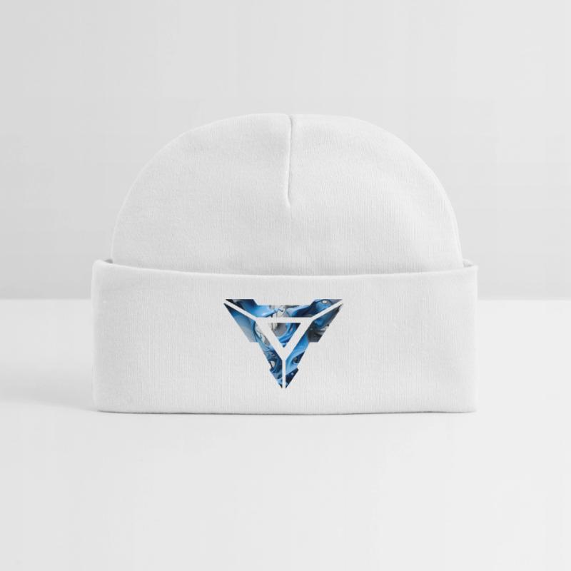 Abstract Blue Fluid Triangular Design Baby Organic Beanie