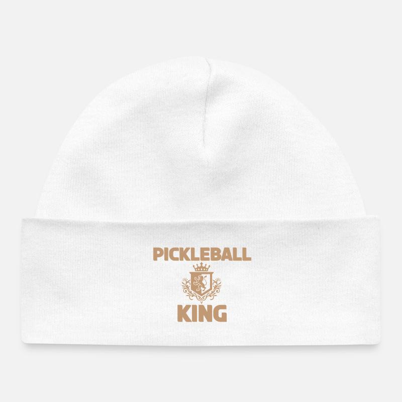 Conception de motif Pickleball King - Bonnet bébé bio - blanc