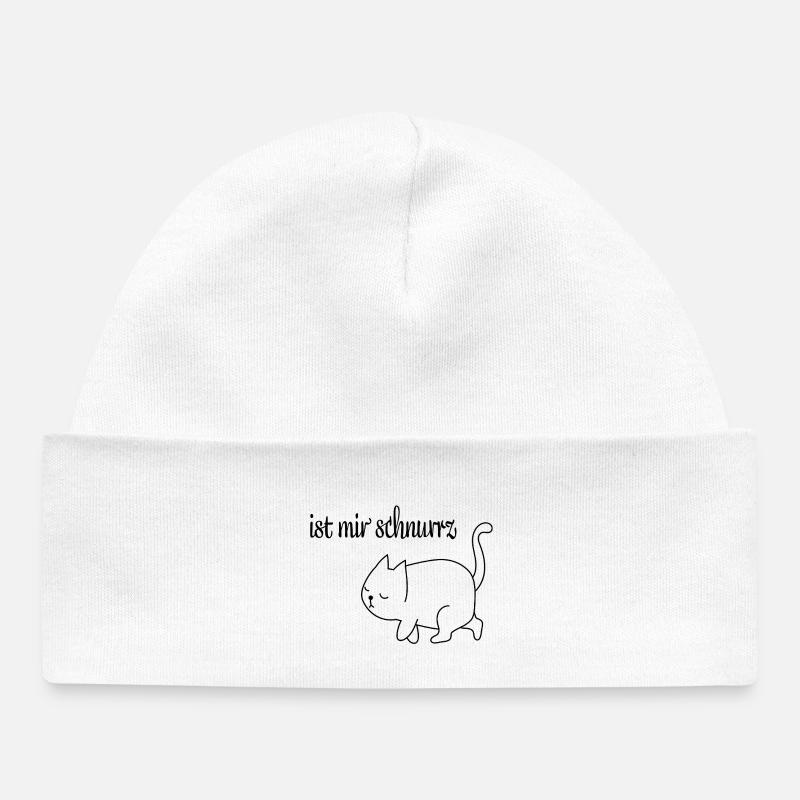 ronronnement - Bonnet bébé bio - blanc