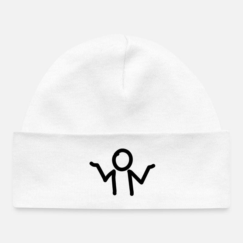 Indecisive - Baby Organic Beanie - white