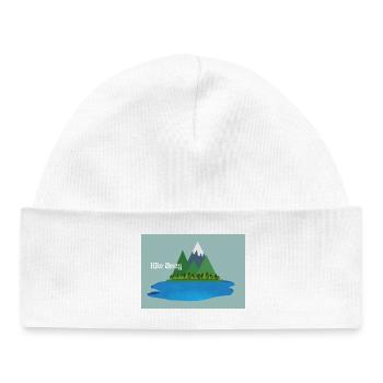 Randonnée Montagne Lac Paysage - Bonnet bébé bio - blanc - Devant
