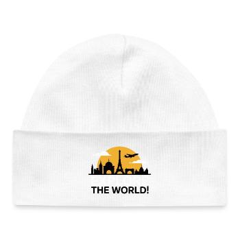 TOURISTES Explorez le monde Silhouette - Bonnet bébé bio - blanc - Devant