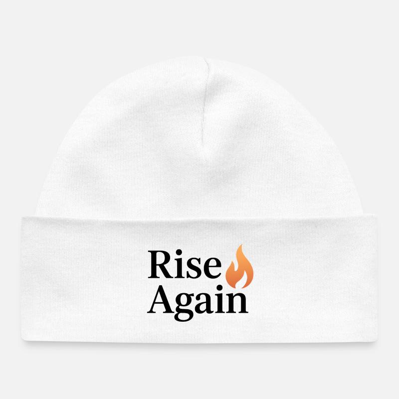 Logo de la flamme de remontée - Bonnet bébé bio - blanc