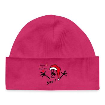 Santa Claus with a heart - Baby Organic Beanie - white - Front