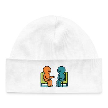Mental Health – Minimalist Illustration - Baby Organic Beanie - white - Front