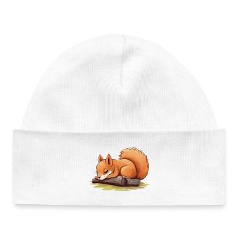 Dessin animé Animal Écureuil Mignon, Bébé Enfant - Bonnet bébé bio - blanc - Devant
