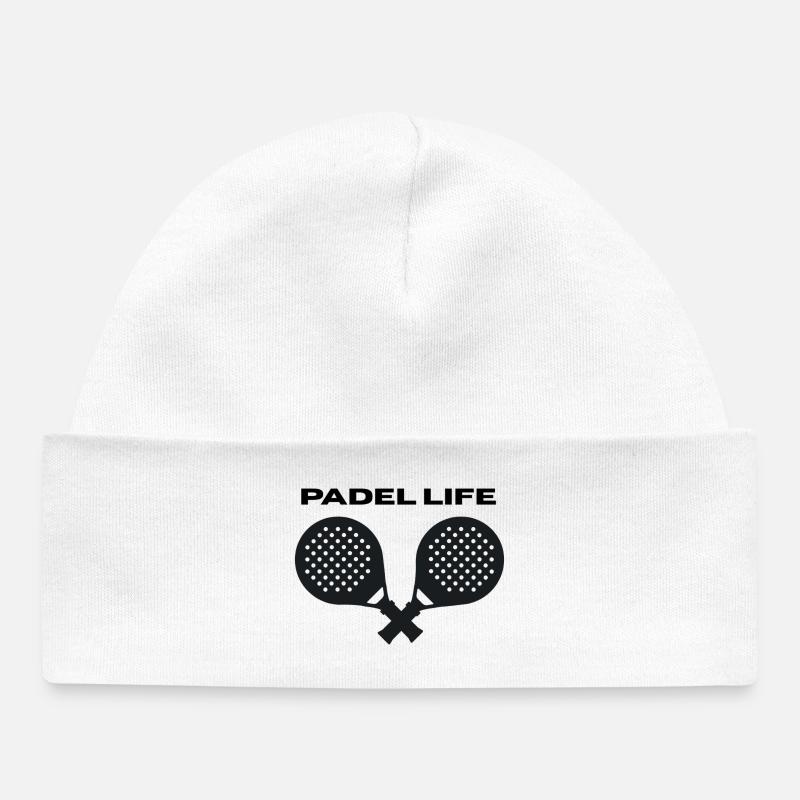 Vie de padel - Bonnet bébé bio - blanc