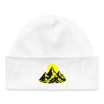 Soleil des montagnes - Bonnet bébé bio - blanc - Devant