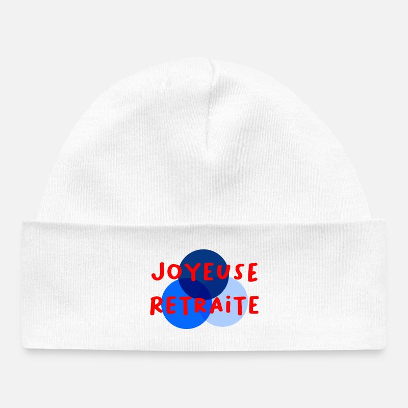 RETRAITE. RETRAITE. RETRAITEE. RETRAITE - Bonnet bébé bio - blanc