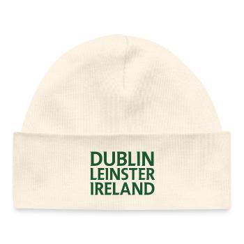 Dublin – Ireland Textdesign - Baby Organic Beanie - white - Front