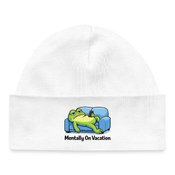Funny Frog Meme - Baby Organic Beanie - white - Front