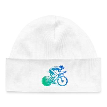 Super cadeau pour vélo de route - Bonnet bébé bio - blanc - Devant