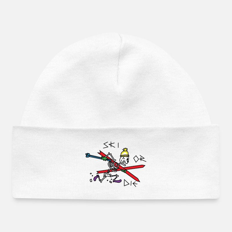 ski_or_die - Bonnet bébé bio - blanc